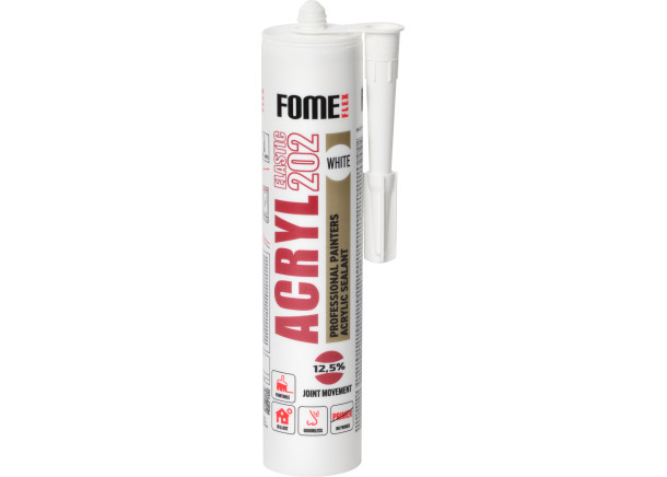 Hermetikas Fome Flex ACRYL 202, universalus, 310ml, baltas, Tegra State