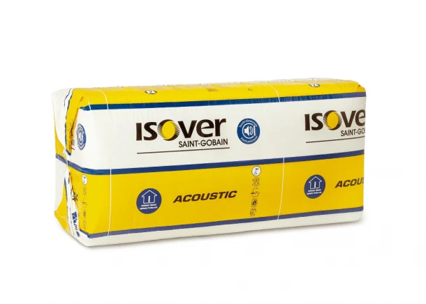 Mineralinė vata Isover ACOUSTIC (KL40), gipso pertvaroms, 50-100mm