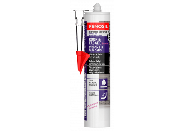Hermetikas Penosil ROOF - FACADE CRYSTAL, hibridinis,  290ml, bespalvis