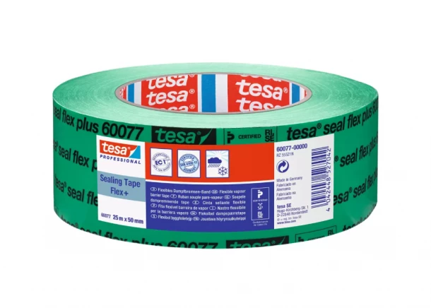 Juosta Tesa FLEX PLUS 60077, sandarinimui, lanksti, 50mm, 25m