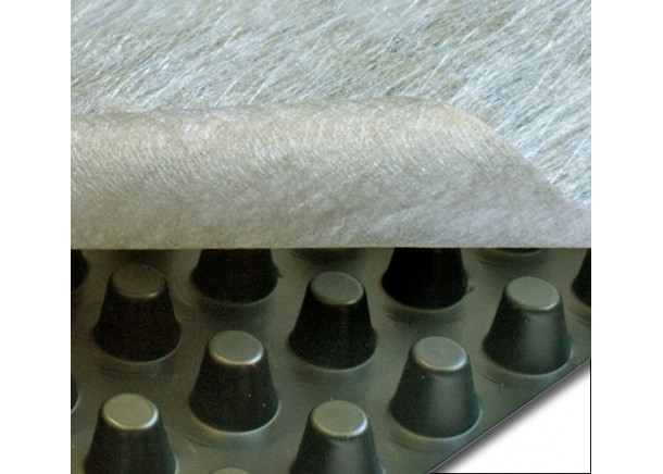 Membrana drenažinė Fortex DRAIN 250kN, su geotekstile, pamatams, 40m²