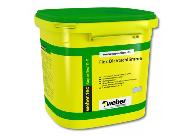 Hidroizoliacija Weber.tec Superflex D2 dvikomponentė labai elastinga cementinė