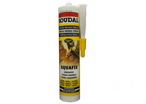 Hermetikas Soudal AQUAFIX, drėgniems paviršiams, skaidrus, 280ml