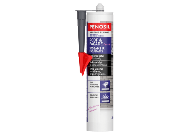Hermetikas Penosil ROOF - FACADE ELASTIC, hibridinis, 290ml (įv.spalvos)