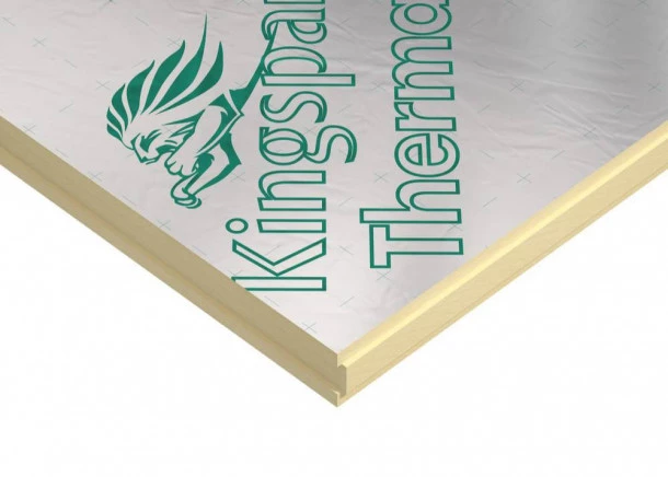 Poliuretano plokštė Kingspan PIR THERMA TP10, su aliuminiu, frezuota, 30-200mm