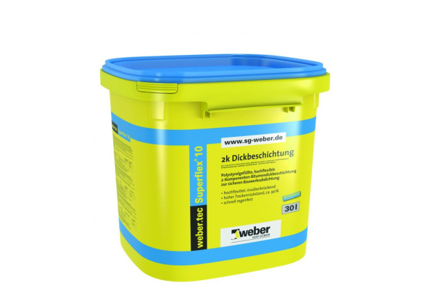 2 komponentų bituminis hidroizoliacinis mišinys Weber.tec Superflex 10