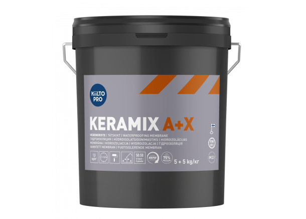 Hidroizoliacinis mišinys Kiilto KERAMIX A+X, cementinis, 5+5kg