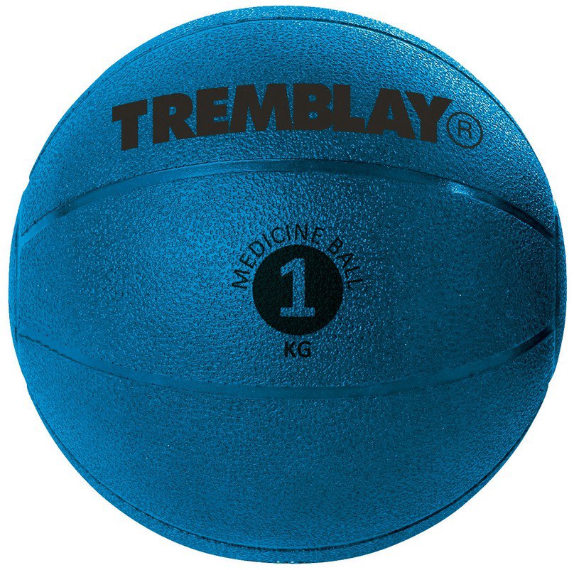 Svorinis kamuolys TREMBLAY Medicine Ball 1kg D17,5cm Blue mėtymui