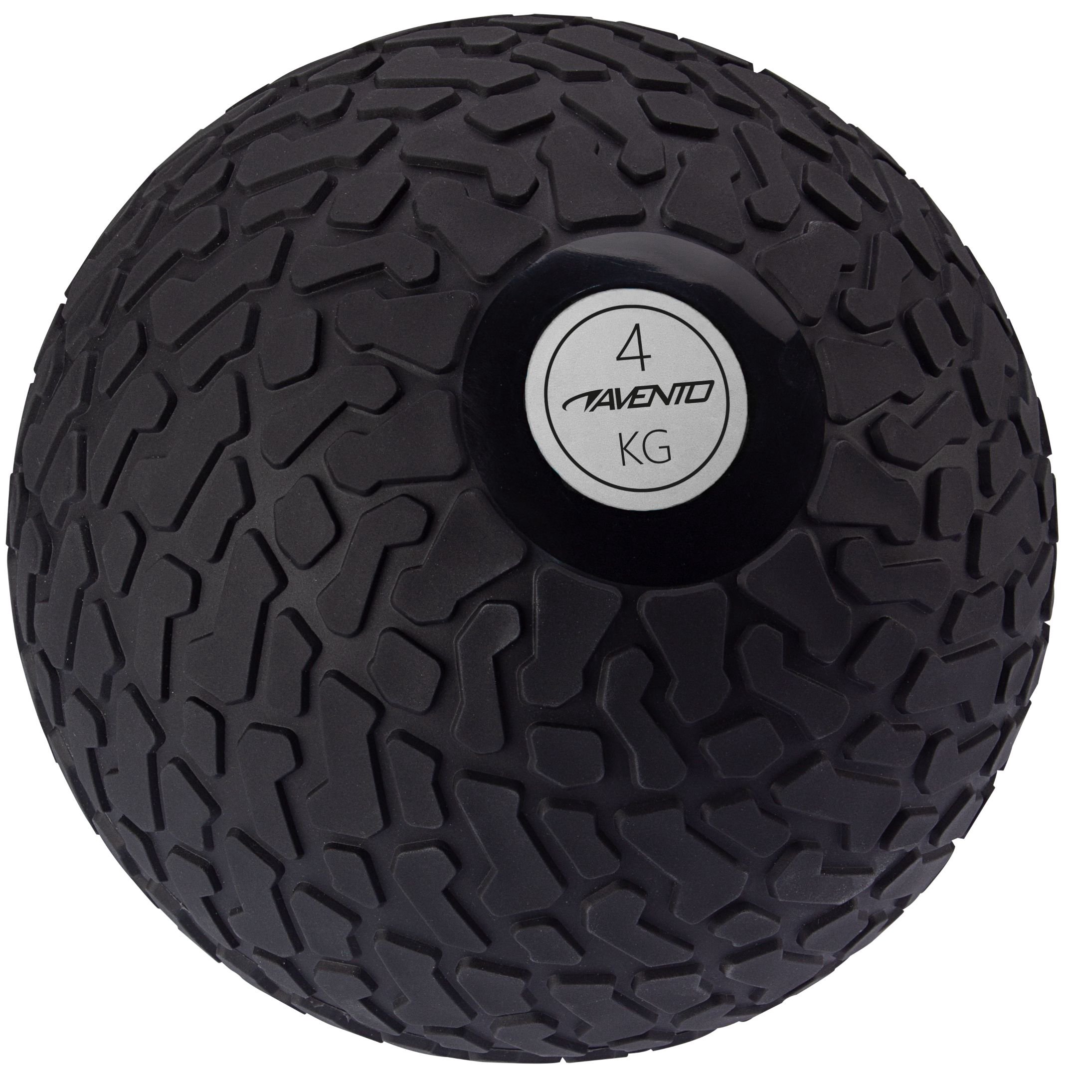 Svorinis kamuolys AVENTO 42DI 4kg D23cm Black/silver mėtymui