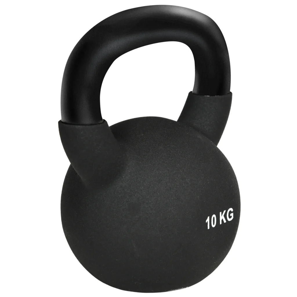 Apvalus hantelis iš ketaus, svarmuo padengtas neoprenu, 10 KG