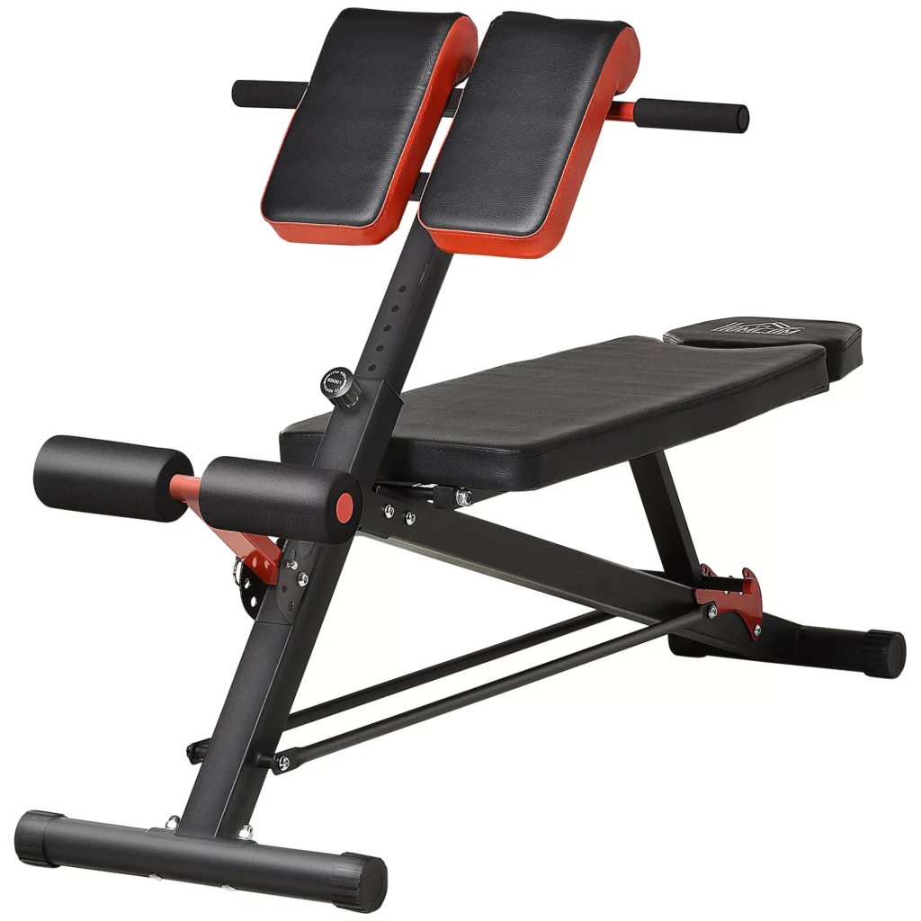 Reguliuojamas sporto suoliukas - Juodas 64 x 146 x 73,5-85 cm