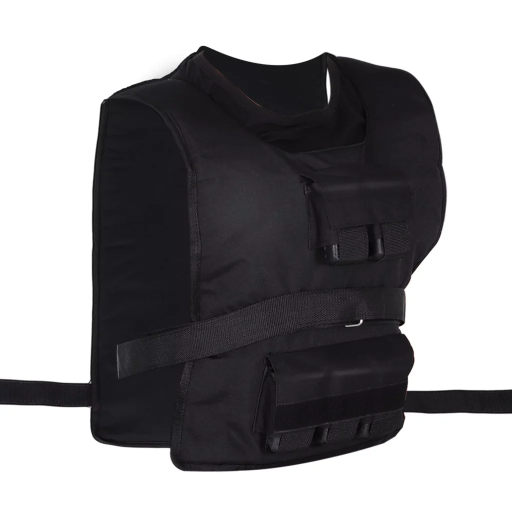 HOMCOM treniruočių liemenė 30 kg svorio liemenė, skirta jėgos treniruotėms, reguliuojama, Oksfordas + geležis, juoda, 36x52cm