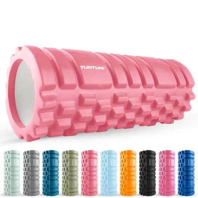 Masažinis Volas Tunturi Yoga Grid Foam Roller, 33 cm (Spalva: Rose gold)