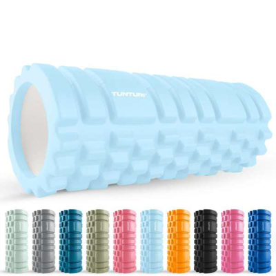 Masažinis Volas Tunturi Yoga Grid Foam Roller, 33 cm (Spalva: Šviesiai mėlyna)