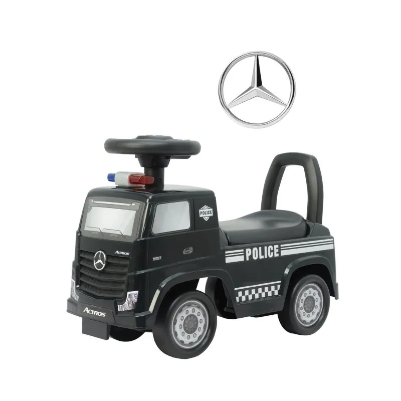 Milly Mally paspiriama mašinėlė Mercedes-Benz Actros Police, Juoda