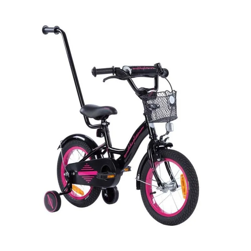 Dviratukas TOMABIKE "PLATINUM" 14, BLACK / PINK