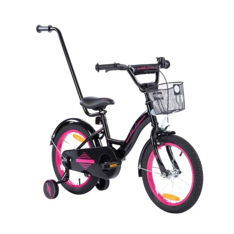 Dviratukas TOMABIKE "PLATINUM" 16, BLACK / PINK