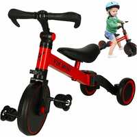 Trike Fix Mini krosinis triratukas 3in1 su pedalais, raudonas