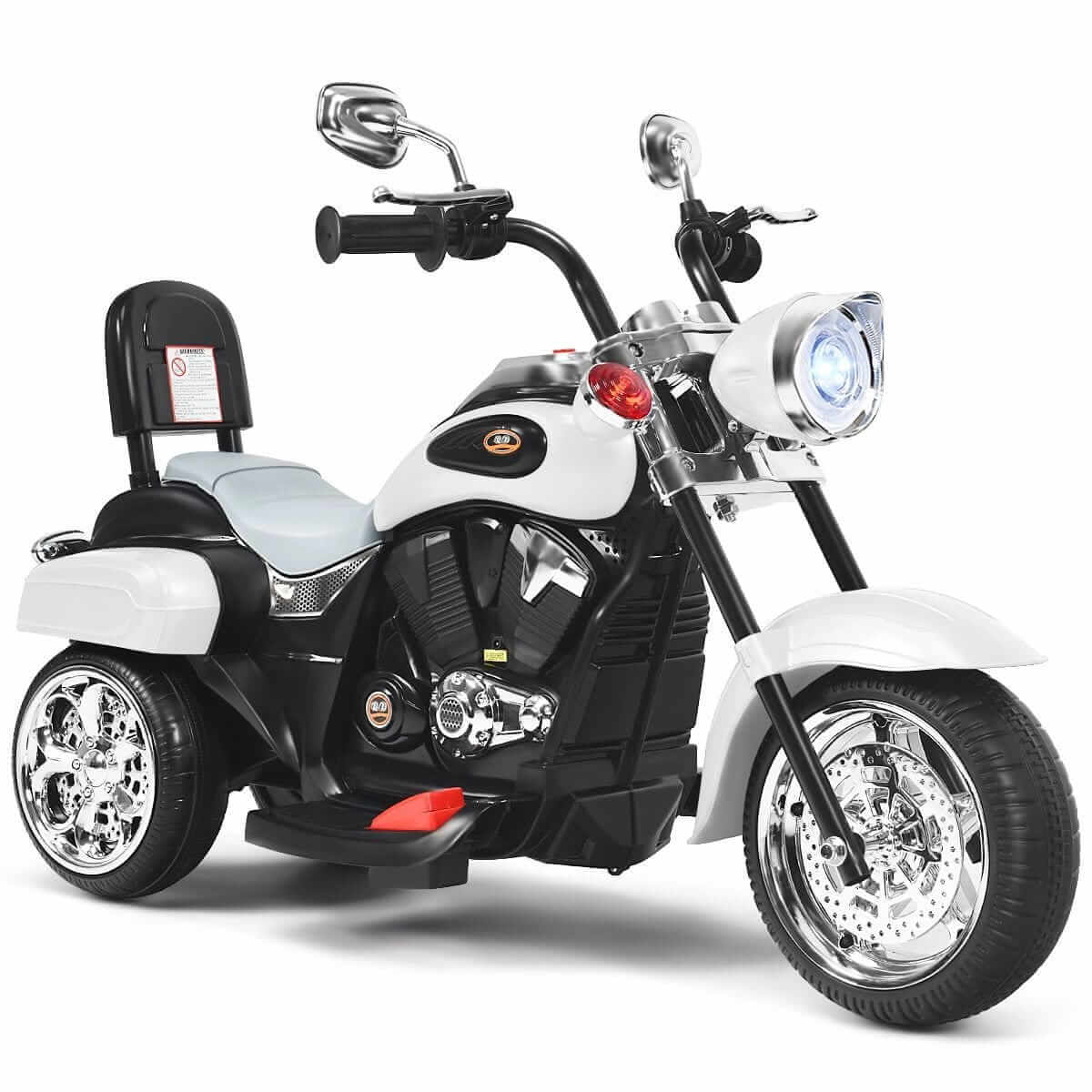 Vaikiškas Elektrinis Motociklas "Chopper" 6V 3 km/val 3m+ Baltas 3066