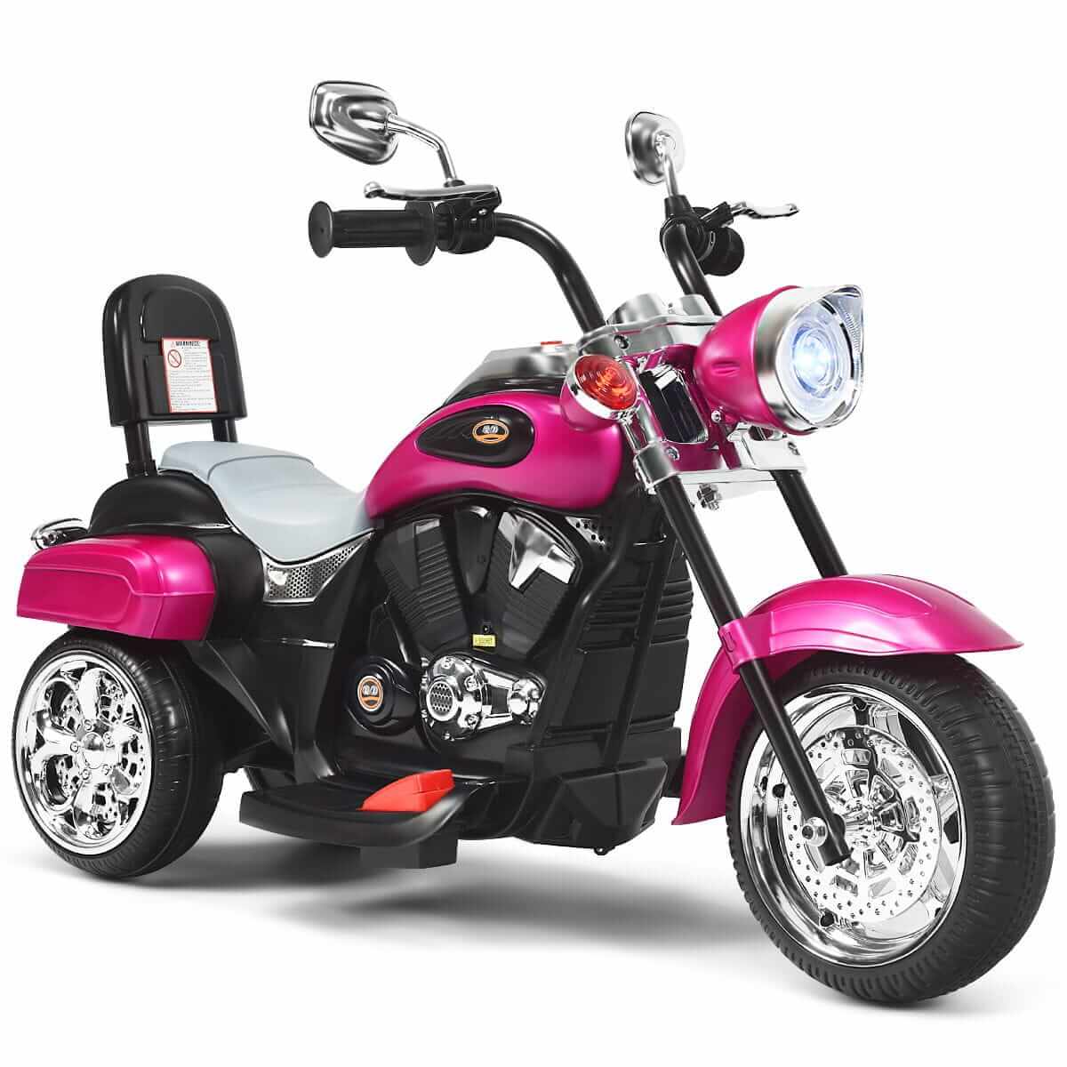 Vaikiškas Elektrinis Motociklas "Chopper" 6V 3 km/val 3m+ Tamsiai Rožinis 3068