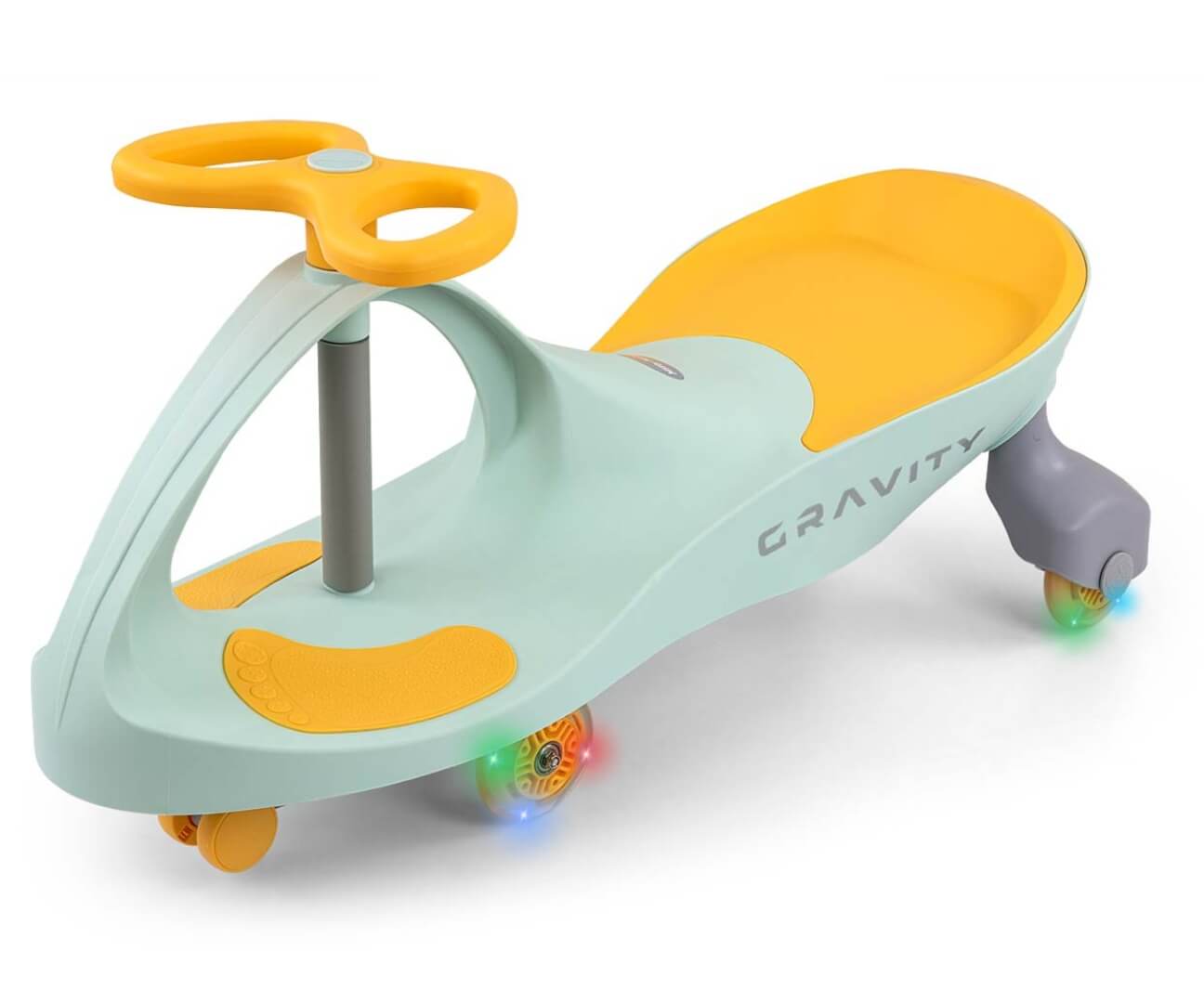 Vaikiškas Dviratis Svingis Milly Mally Gravity Ride-on, LED Ratai, Žalias