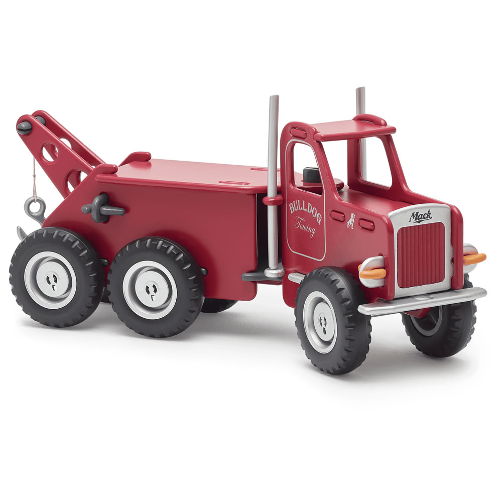 Medinė paspiriama mašinėlė Mack Truck Red, Moover