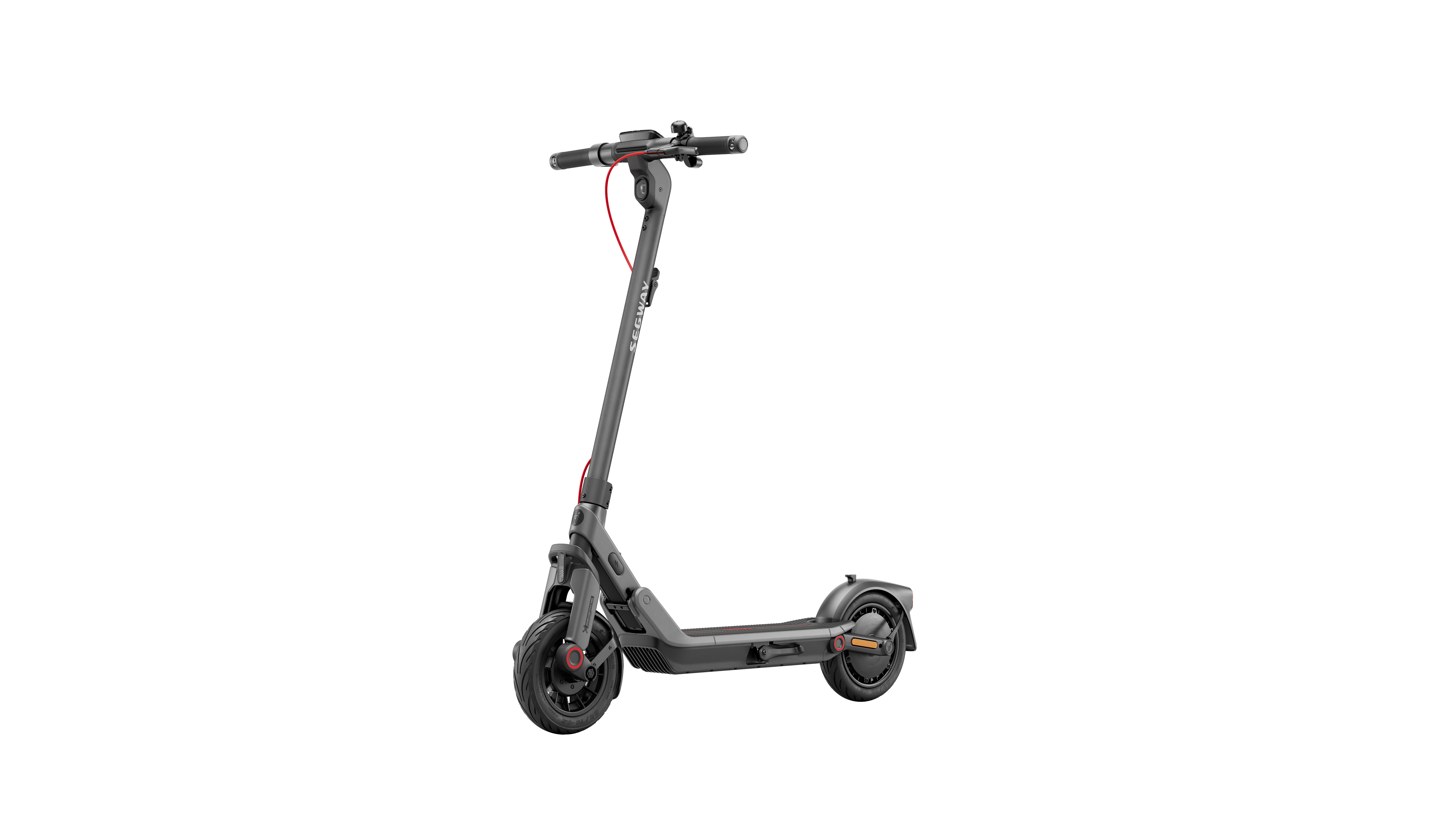 Elektrinis paspirtukas Segway E3 Pro E, 800 W, iki 25 km/h, 10", sidabrinis ir pilkas.
