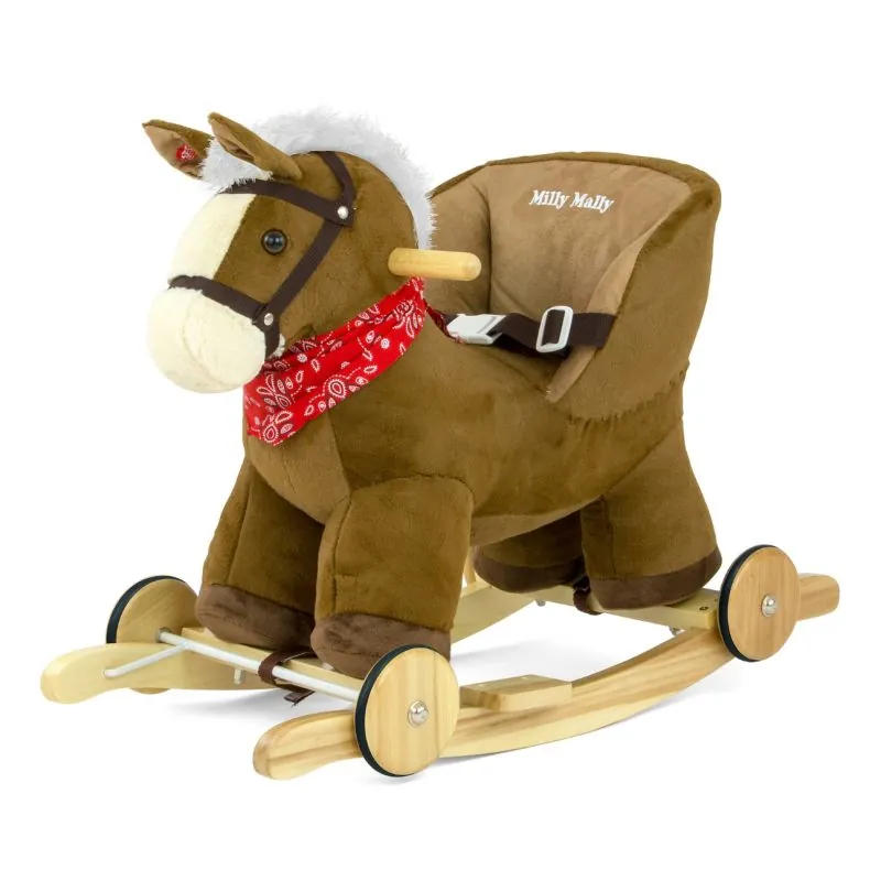 Milly Mally minkštas supamas arkliukas Polly, Dark brown, 12+