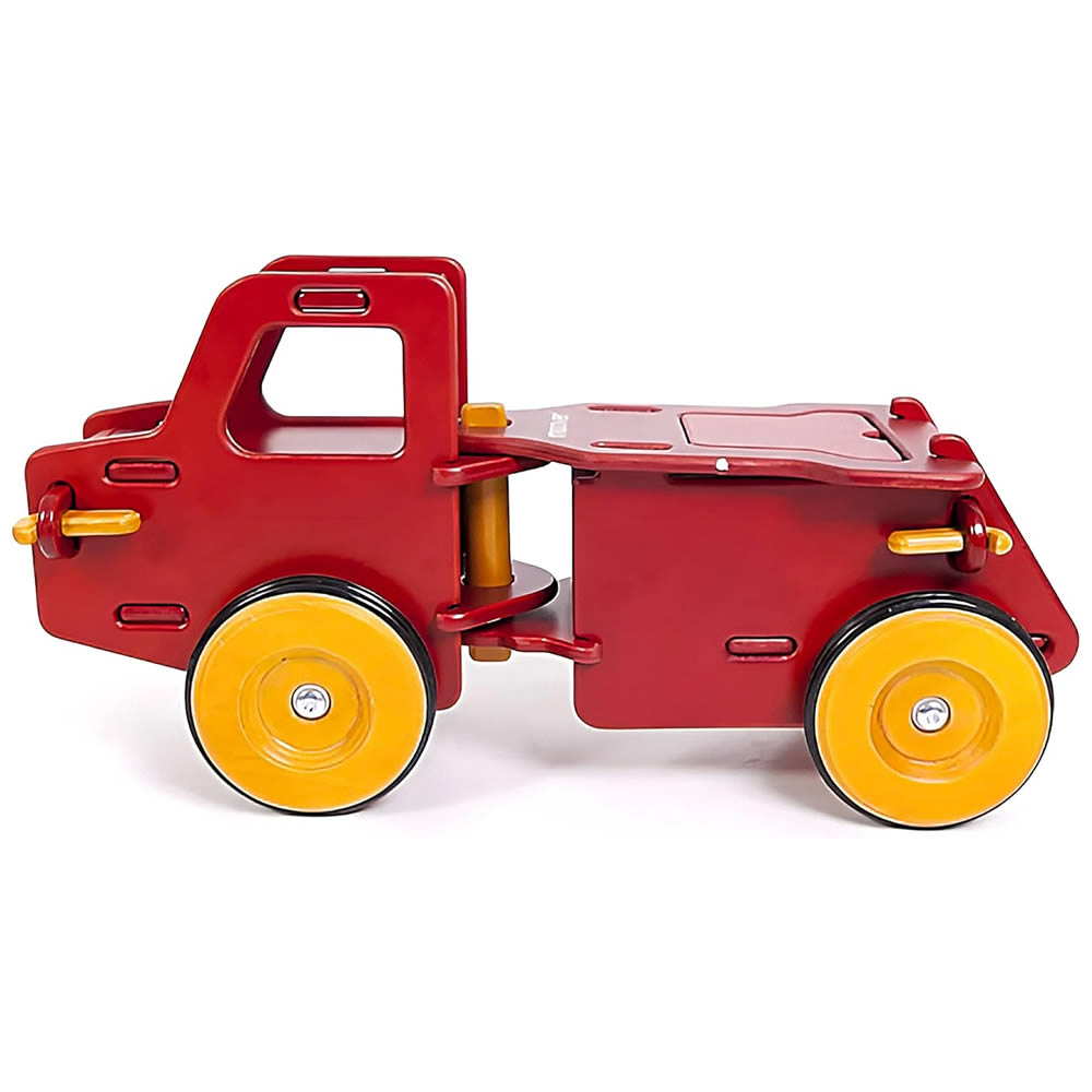 Medinė paspiriama mašinėlė Junior Truck Red, Moover