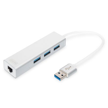 Digitus DA-70250-1 knyginių kompiuterių dokas / jungčių replikatorius USB 3.2 Gen 1 (3.1 Gen 1)