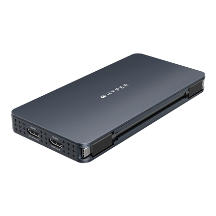 Hyper  HyperDrive Universal Silicon Motion USB-C 10-in1 Dual HDMI Docking Station  Ethernet LAN