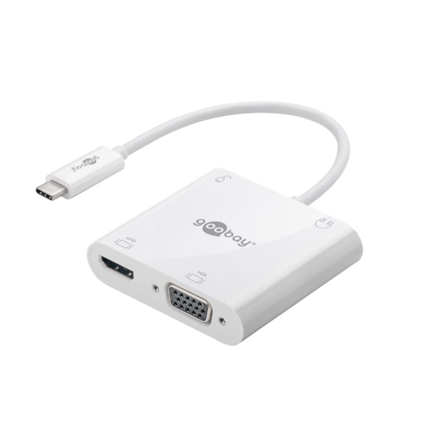 Jungčių stotelės  Goobay USB-C multiport adapter HDMI + VGA + PD 100 W 52418