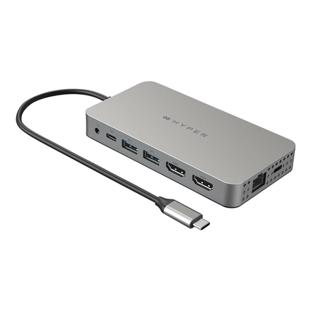 Hyper  HyperDrive Universal USB-C 10-in1 Dual HDMI Mobile Dock  Ethernet LAN (RJ