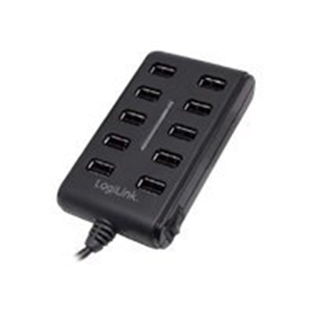 Logilink UA0125 USB Hub 10-Port USB2.0 with power adapter 3.5A,  Logilink