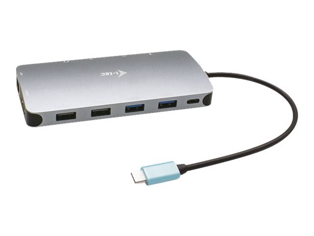 I-TEC USB-C Metal Nano Dock 2xDP 1xHDMI 1xGLAN 1xAudio/Mic 2xUSB 3.1 2xUSB 2.0 1xUSB-C Data