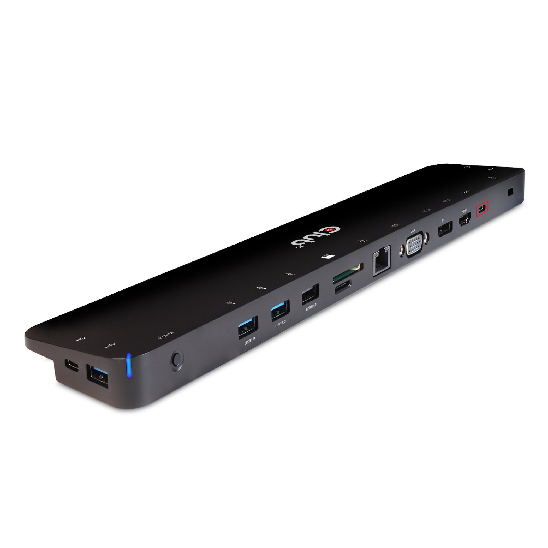 CLUB3D USB TC3.2 Gen 1 Trip dyn PD C60W-100W Prijungimas USB 3.2 Gen 1 (3.1 Gen 1) Type-C Juoda