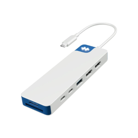 Hyper HyperDrive Flex 9 Port Dual 4K HDMI USB-C Hub, Blue  Hyper