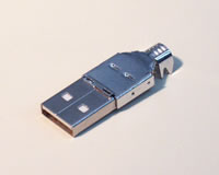 Kištukas USB A tipo kabelinis