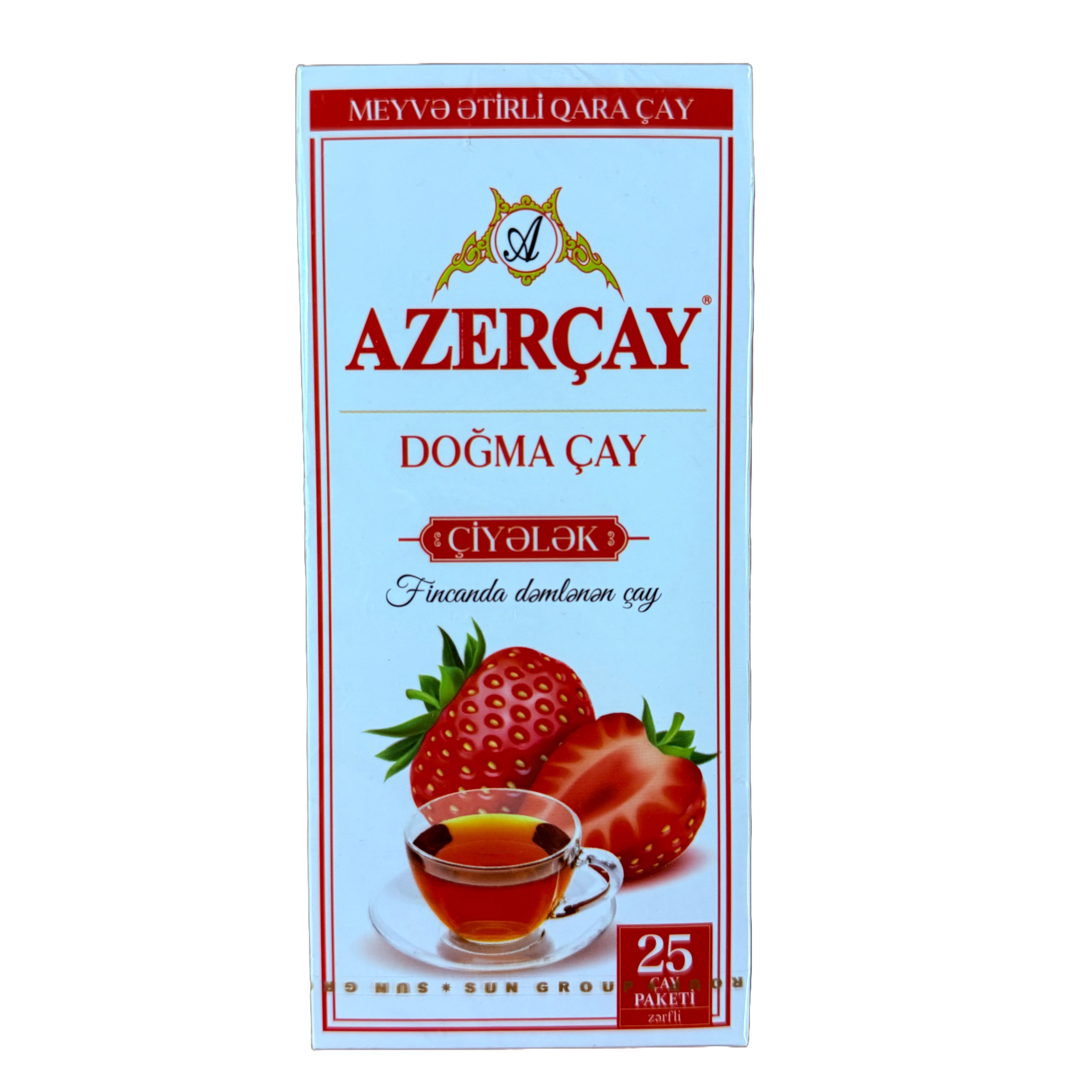 Juodoji arbata braškių skonio „Azercay“, 45g