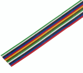 Kabelis plokščias 12x0.35mm² TLWY, spalvotas