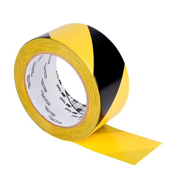 Juosta vinilinė 766 bendram naudojimui geltona-juoda 50mm x 33m 3M