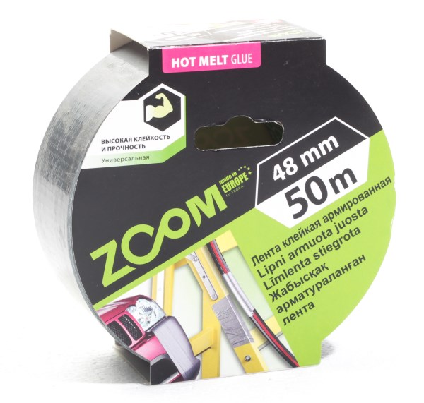 Juosta armuota 48 mm x 50 m pilka ZOOM