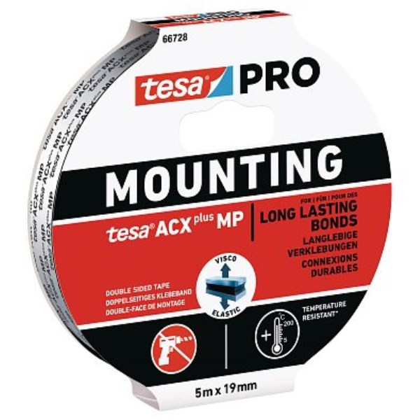 Juosta dvipusė ACX+MP 5mx19mm PRO Tesa