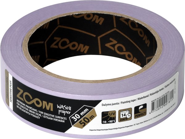 Zoom Profesionali dažymo juosta Sensitive Plus, 30mm x 50m