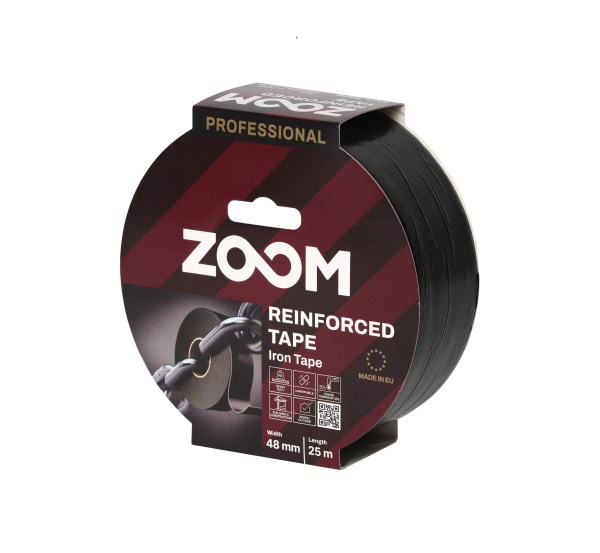 Juosta sustiprinta armuota juoda 48mm x10m IRON tape ZOOM