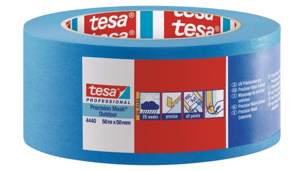 Juosta dažymo lauko darbams 50 m x 50 mm Tesa