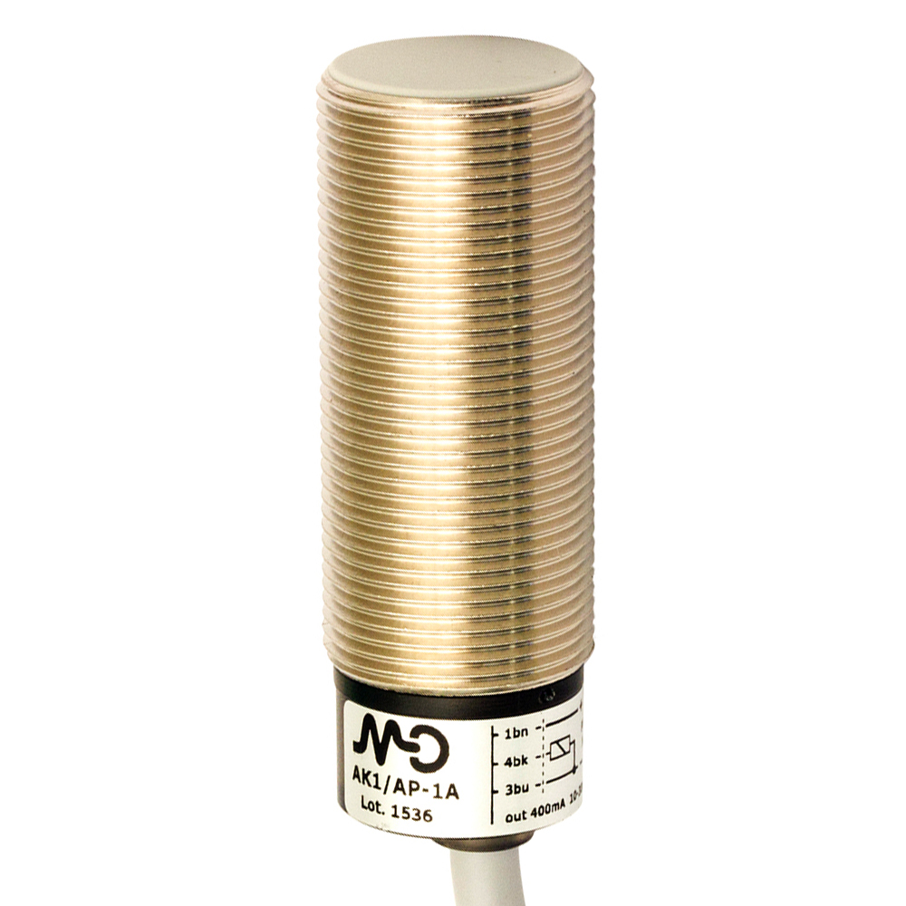 Jutiklis induktyvinis cilindrinis ekranuotas M18 PNP NO, 2m kabelis, Micro Detectors