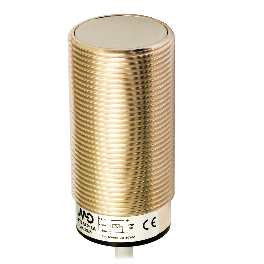 Jutiklis induktyvinis cilindrinis ekranuotas M30 PNP NO, 2m kabelis, Micro Detectors