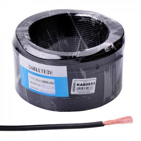 Koaksialinis kabelis RG174U varinis 50om, Ø2.8mm, juodas, 30.9dB/100m/100MHz