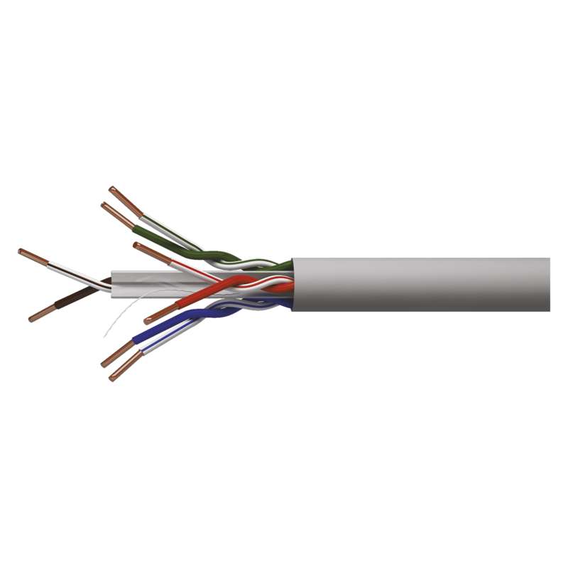 Kabelis UTP CAT6 4x2x0.55mm, viengyslis, varinis, PVC Eca